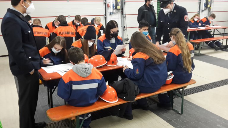 Wissenstest der Jugendfeuerwehr Neukirchen November 2021
